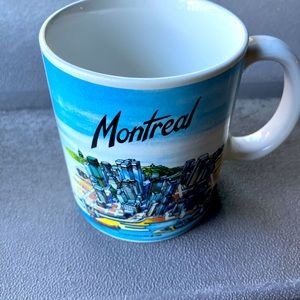 Vintage Montreal Canada graphic design 1986 city landscape art ceramic mug/ cup